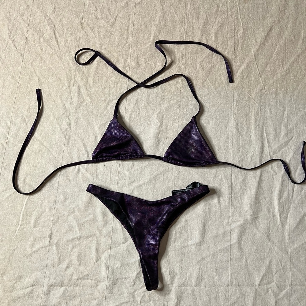 ASOS PURPLE SPARKLE BIKINI- size 2 - Picture 5 of 5